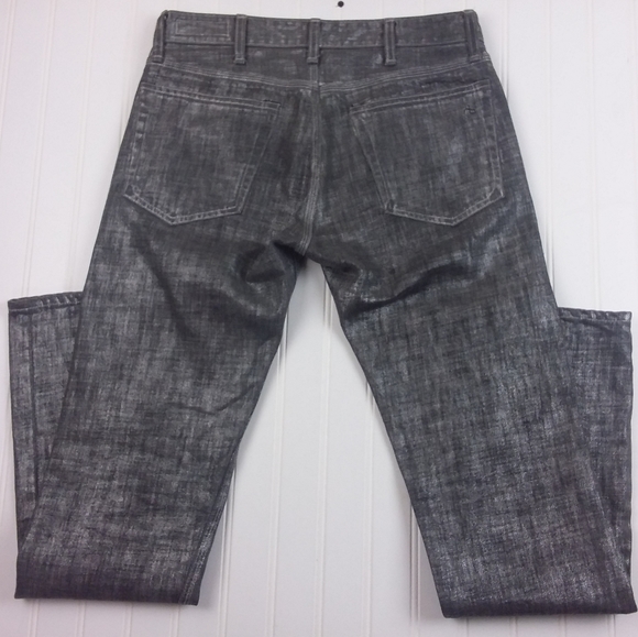 Rag & Bone Jeans Slim Fit Straight Leg Handmade in USA Button Fly Silver Denim - Picture 4 of 9